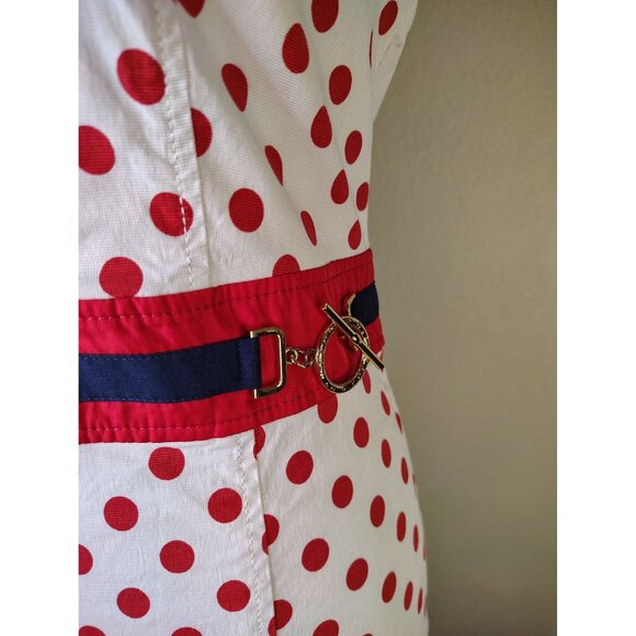 Scofield British Heritage Vintage Dress, Small, XS Red Polka Dot160/84A Nautical - Picture 2 of 7